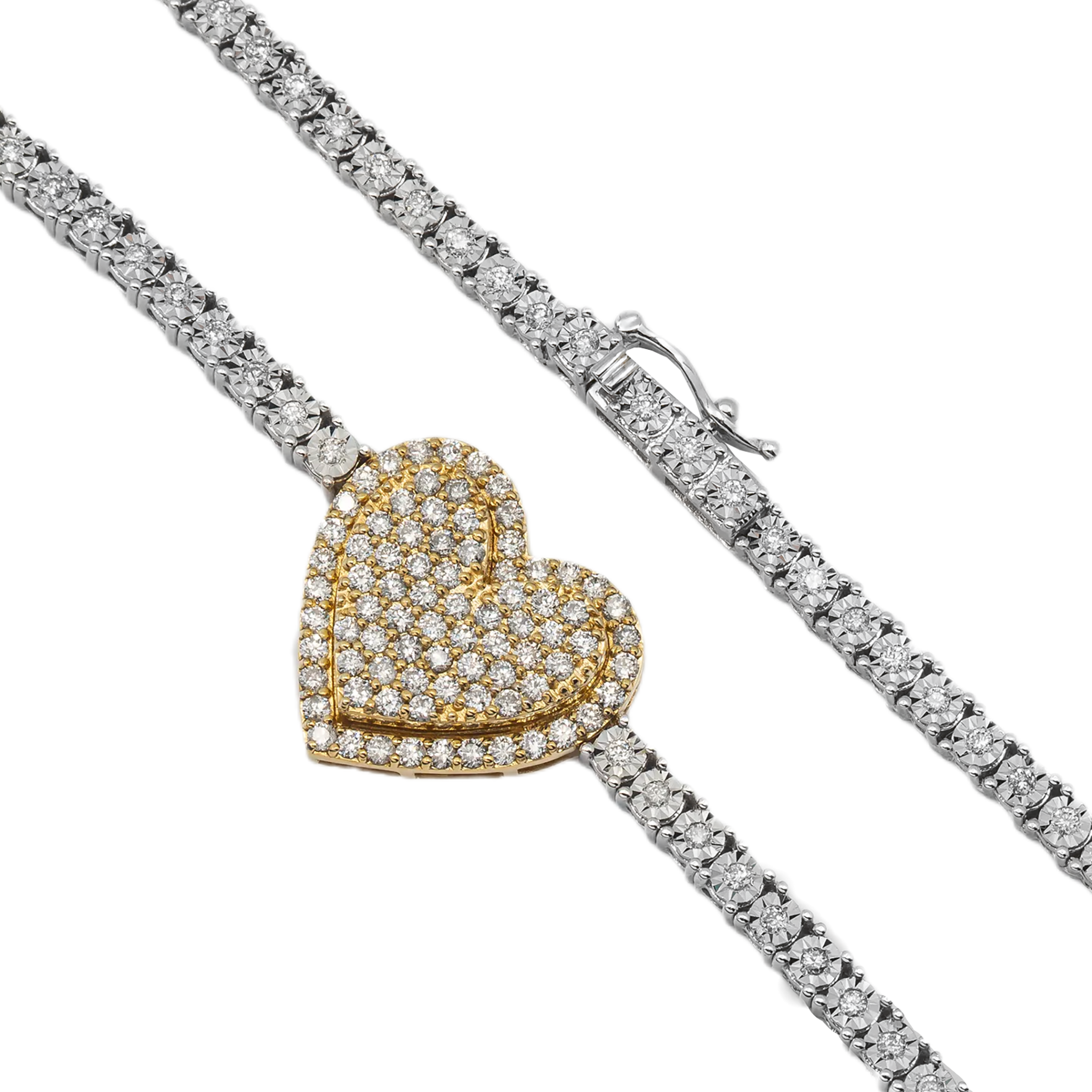 Diamond Heart Tennis Choker view 2