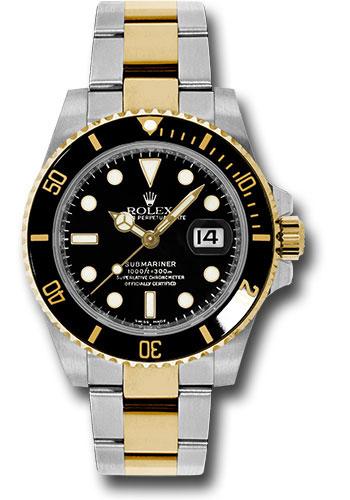 Rolex Submariner Date 40mm Yellow Rolesor Black Dial Black Cerachrom Bezel Oyster Bracelet – 116613BK