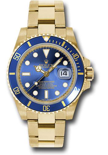 Rolex Submariner Date 40mm Yellow Gold Blue Dial Blue Cerachrom Bezel Oyster Bracelet – 116618BL