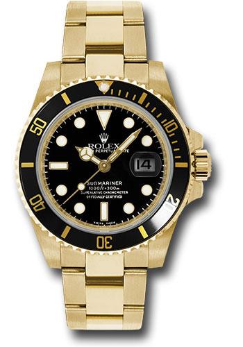 Rolex Submariner Date 40mm Yellow Gold Black Dial Black Cerachrom Bezel Oyster Bracelet – 116618BK