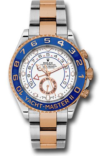 Rolex Yacht-Master II 44 Steel and Pink Gold White Dial Blue Cerachrom Command Bezel Oyster Bracelet – 116681