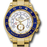 Rolex Yacht-Master II 44 Yellow Gold White Dial Blue Ceramic Command Bezel Oyster Bracelet – 116688