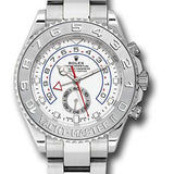 Rolex Yacht-Master II 44 White Gold White Dial Platinum Command Bezel Oyster Bracelet – 116689