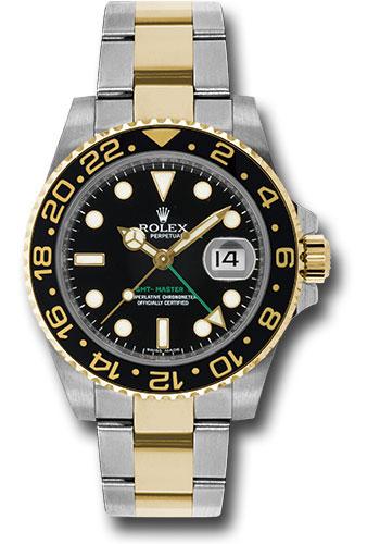Rolex GMT-Master II 40mm Yellow Rolesor Black Dial Black Bezel Oyster Bracelet – 116713LN