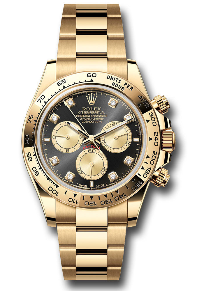 Rolex Daytona 126508 black golden diamond dial