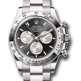 Rolex Cosmograph Daytona Black and Steel Index Dial White Gold Oyster Bracelet – 126509