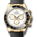 Rolex Cosmograph Daytona White Index Dial Yellow Gold Black Cerachrom Bezel Oysterflex – 126518LN