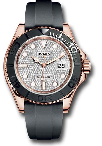 Rolex Yacht-Master 40 Everose Gold Diamond-Paved Dial Black Cerachrom Bezel Oysterflex Bracelet – 126655DP