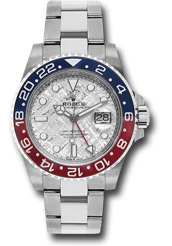 Rolex GMT-Master II 40mm White Gold Meteorite Dial Pepsi Red-Blue Cerachrom Bezel Oyster Bracelet – 126719BLRO