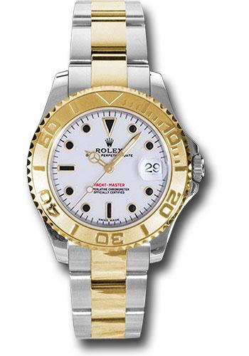 Rolex Yacht-Master 35 Steel and Yellow Gold White Dial Time-Lapse Bezel Oyster Bracelet – 168623W