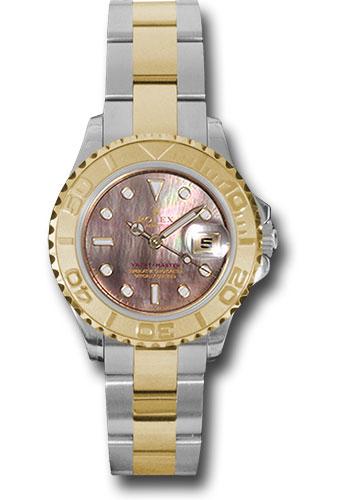 Rolex Yacht-Master 29 Steel and Yellow Gold Black Mother-of-Pearl Dial Time-Lapse Bezel Oyster Bracelet – 169623DKM