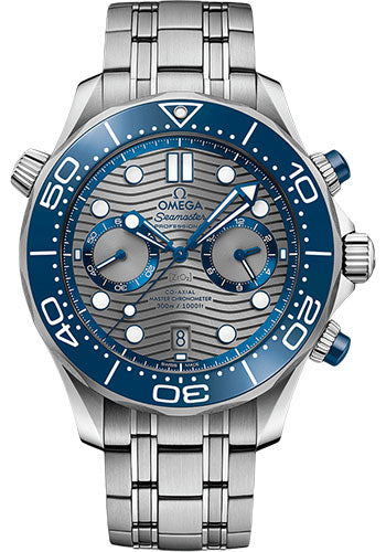 Omega Seamaster Diver 300M Chronograph 44mm Steel Grey Dial Blue Ceramic Bezel – 210.30.44.51.06.001