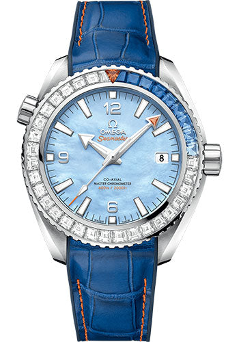 Omega Seamaster Planet Ocean 600M Limited Edition of 88 43.5mm White Gold Blued Mother-of-Pearl Dial Leather Strap – 215.58.44.21.07.001