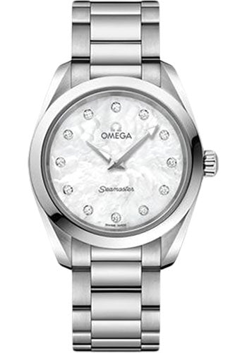 Omega Seamaster Aqua Terra 150M Quartz 28mm Steel White Mother-of-Pearl Diamond Dial – 220.10.28.60.55.001