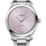 Omega Seamaster Aqua Terra 150M Quartz 28mm Steel Glossy Lilac Diamond Dial – 220.10.28.60.60.001