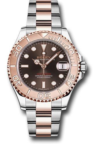 Rolex Yacht-Master 37 Steel and Everose Gold Chocolate Dial Everose Bezel Oyster Bracelet – 268621
