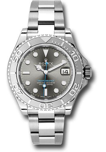 Rolex Yacht-Master 37 Steel and Platinum Dark Rhodium Dial Platinum Bezel Oyster Bracelet – 268622