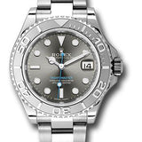 Rolex Yacht-Master 37 Steel and Platinum Dark Rhodium Dial Platinum Bezel Oyster Bracelet – 268622