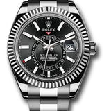 Rolex Sky-Dweller 42mm White Rolesor Black Index Dial Fluted Bezel Oyster Bracelet – 326934BK