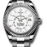 Rolex Sky-Dweller 42mm White Rolesor White Index Dial Fluted Bezel Oyster Bracelet – 326934W