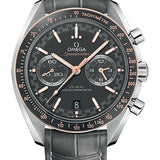 Omega Speedmaster Racing Master Chronograph 44.25mm Steel Matt Grey Dial Sedna Gold Bezel Leather Strap – 329.23.44.51.06.001