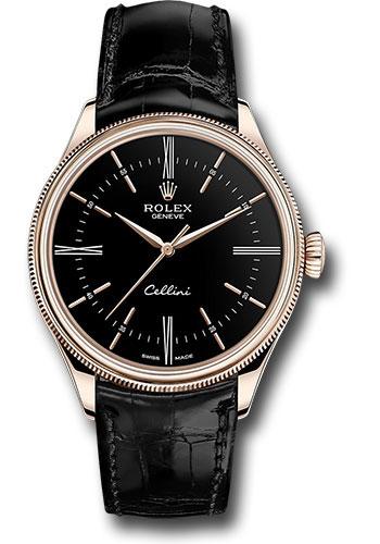 Rolex Cellini Time 39mm Black Dial Everose Gold – 50505