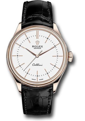 Rolex Cellini Time 39mm White Dial Everose Gold – 50505