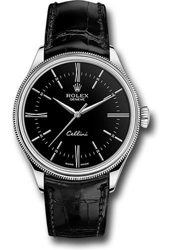 Rolex Cellini Time 39mm Black Dial White Gold – 50509