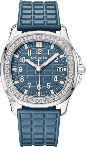 Patek Philippe Aquanaut Luce 35.6mm Stainless Steel Blue Dial Diamond Bezel Composite Strap – 5067A-025