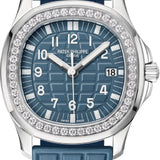 Patek Philippe Aquanaut Luce 35.6mm Stainless Steel Blue Dial Diamond Bezel Composite Strap – 5067A-025