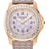Patek Philippe Aquanaut Luce Haute Joaillerie 35.6mm Rose Gold Engraved Mother-of-Pearl Dial Diamond Bezel – 5072R-001