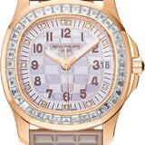 Patek Philippe Aquanaut Luce Haute Joaillerie 36mm Rose Gold Mother-of-Pearl Dial Diamond Bezel Rubber Strap – 5072R-001