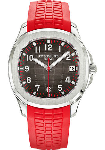 Patek Philippe Aquanaut Singapore 2019 40mm Stainless Steel Black-Gray Dial Red Composite Strap – 5167A-012