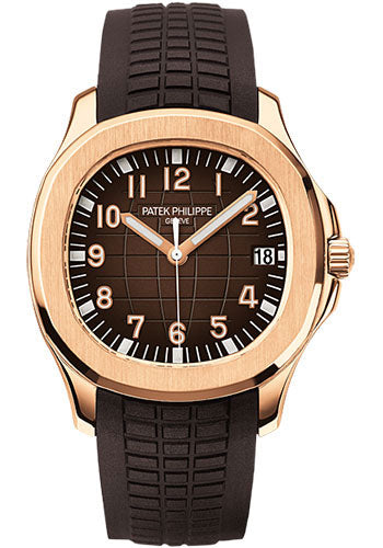 Patek Philippe Aquanaut 40mm Rose Gold Chocolate Brown Embossed Dial Composite Strap – 5167R-001