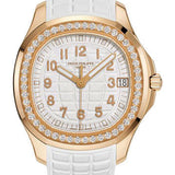 Patek Philippe Aquanaut Luce Selfwinding 38.8mm Rose Gold White Dial Diamond Bezel White Composite Strap – 5268/200R-001