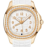 Patek Philippe Aquanaut Luce Quartz 38.8mm Rose Gold White Dial Diamond Bezel White Composite Strap – 5269/200R-001