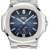 Patek Philippe Nautilus Annual Calendar Moon Phases 40.5mm Steel Blue Gradated Dial Steel Bracelet – 5726/1A-014