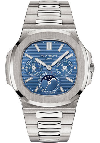 Patek Philippe Nautilus Grand Complication Perpetual Calendar White Gold Blue Sunburst Dial – 5740/1G-001