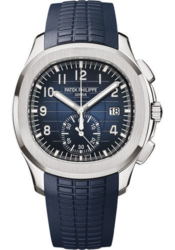 Patek Philippe Aquanaut Selfwinding Chronograph 42.2mm White Gold Blue Gradient Dial Midnight Blue Composite Strap – 5968G-001