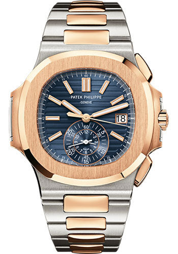 Patek Philippe Nautilus Chronograph 40.5mm Steel and Rose Gold Blue Gradient Dial Two-Tone Bracelet – 5980/1AR-001