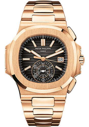 Patek Philippe Nautilus Chronograph 40.5mm Rose Gold Black Gradient Dial Rose Gold Bracelet – 5980/1R-001