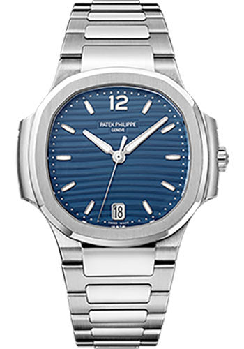 Patek Philippe Nautilus 35.2mm Stainless Steel Blue Opaline Dial Steel Bracelet – 7118/1A-001
