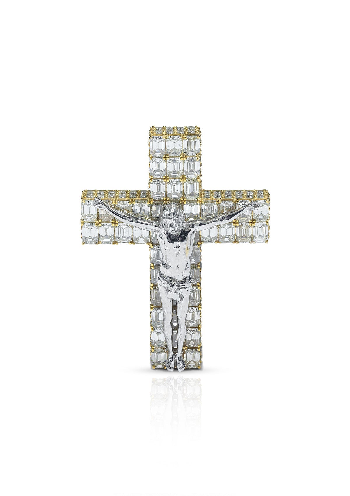 Holy Water Cross, 14K White Gold 9.53ct