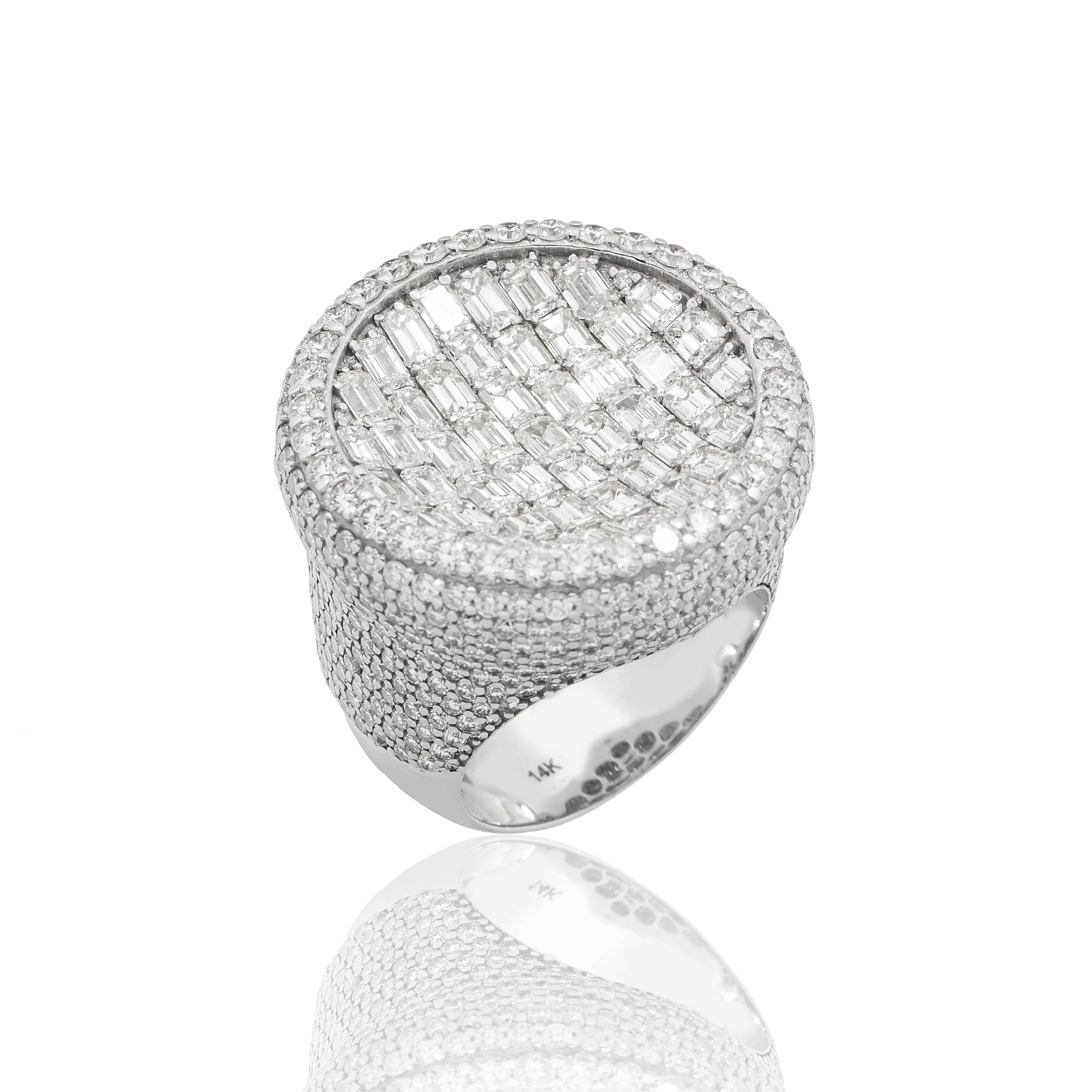 Diamond Emerald Cut Ring view 3