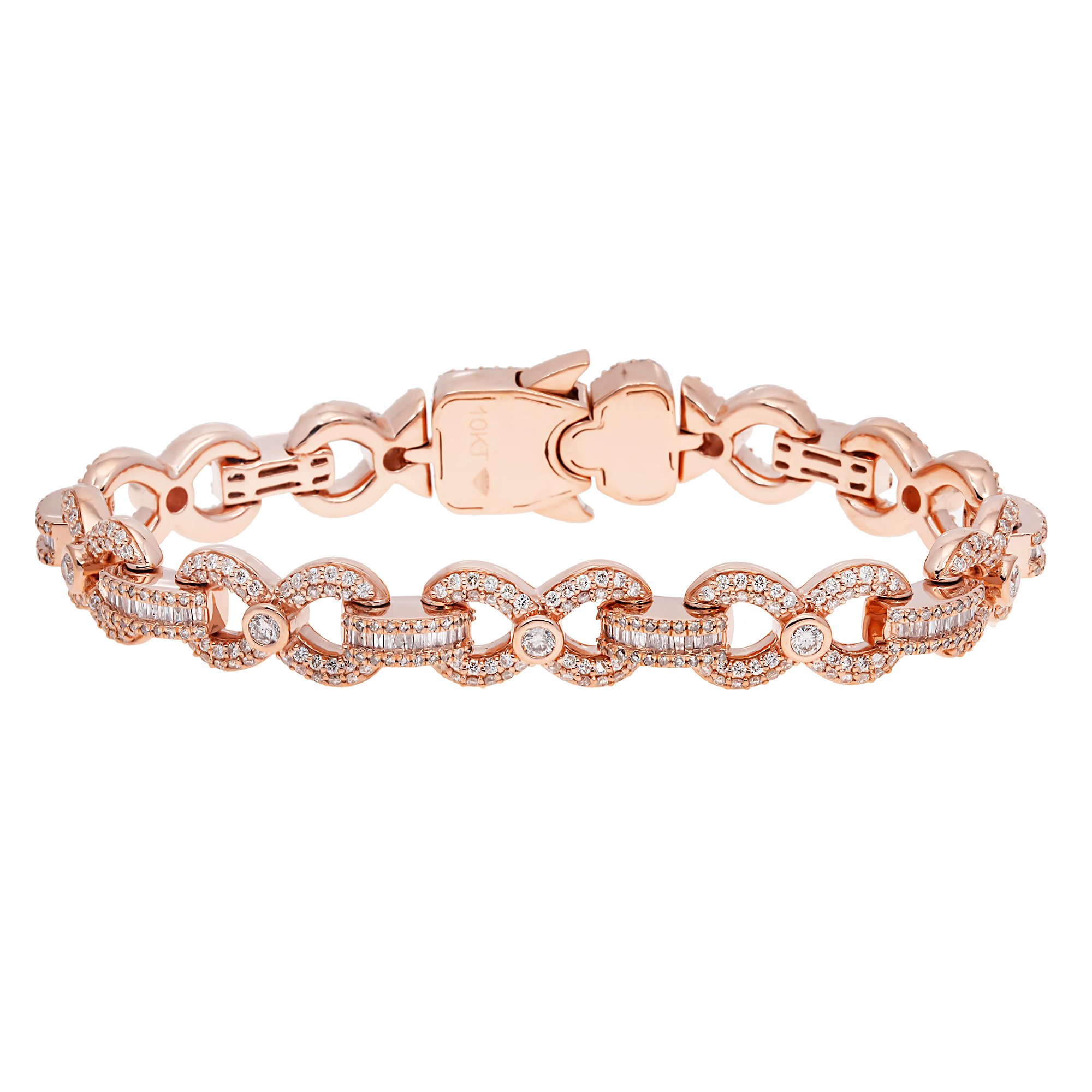 Infinity Diamond Bracelet, 10K Rose Gold