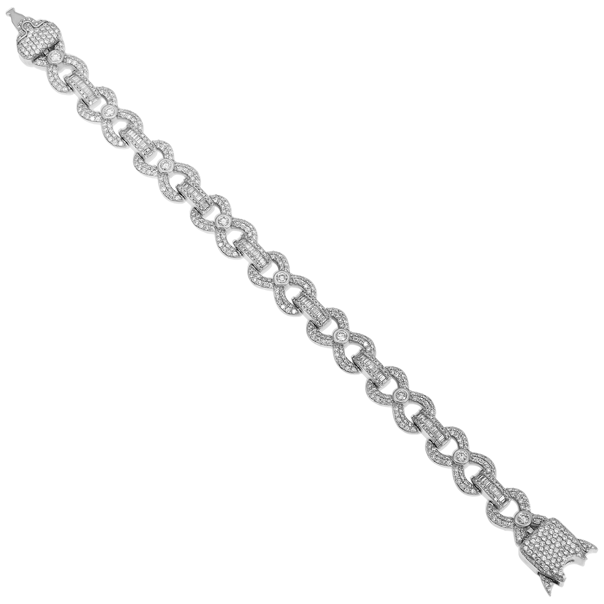 Infinity Diamond Bracelet, 10K White Gold view 2