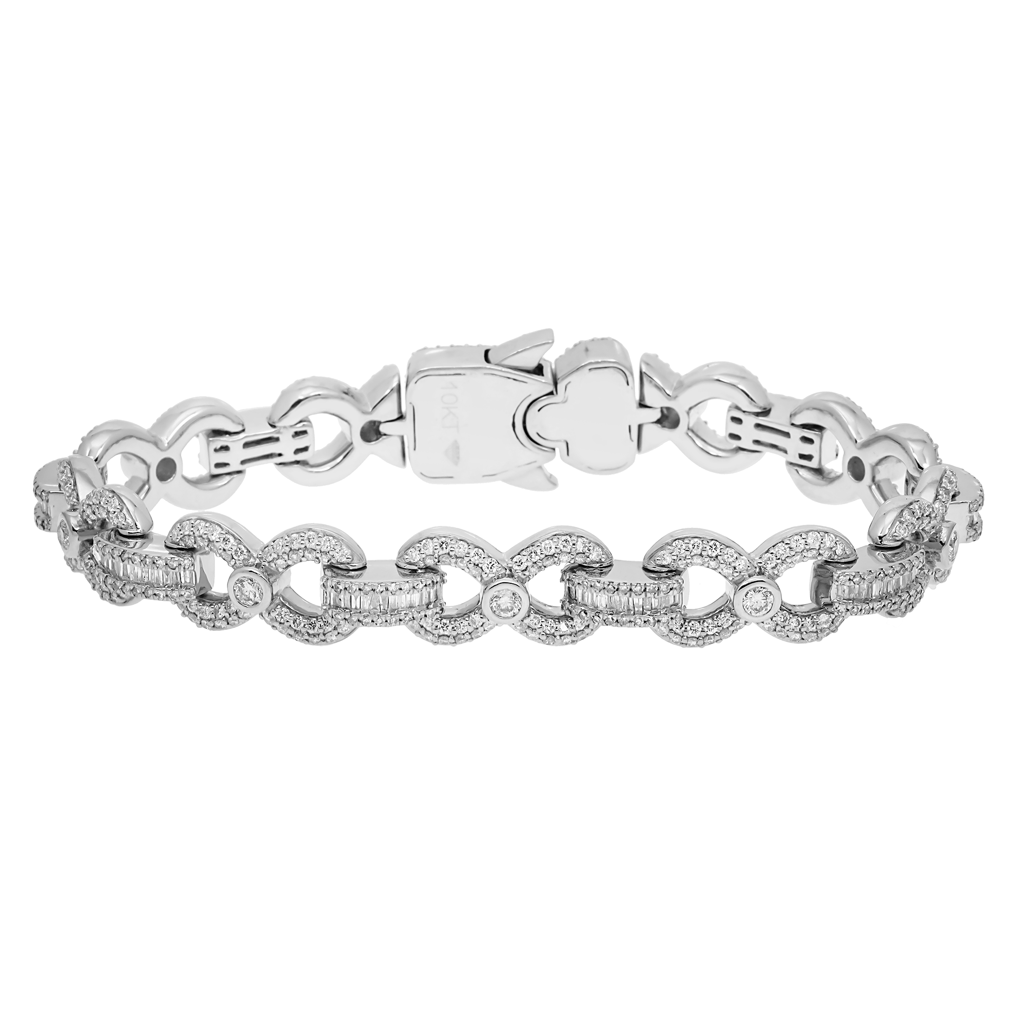 Infinity Diamond Bracelet, 10K White Gold
