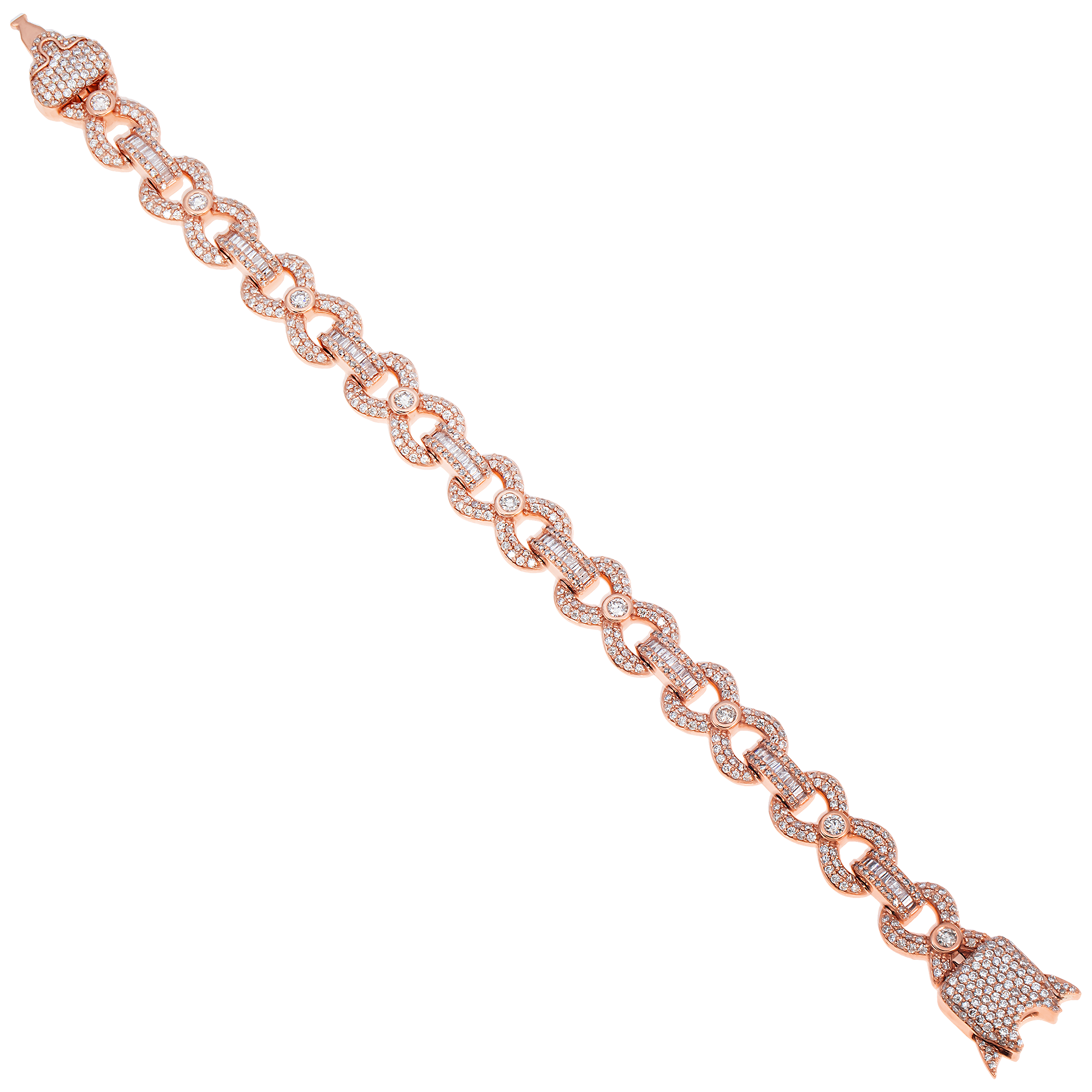Infinity Diamond Bracelet, 10K Rose Gold view 2