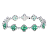 Diamond Clover Bracelet, 14K White Gold (1 of 3)
