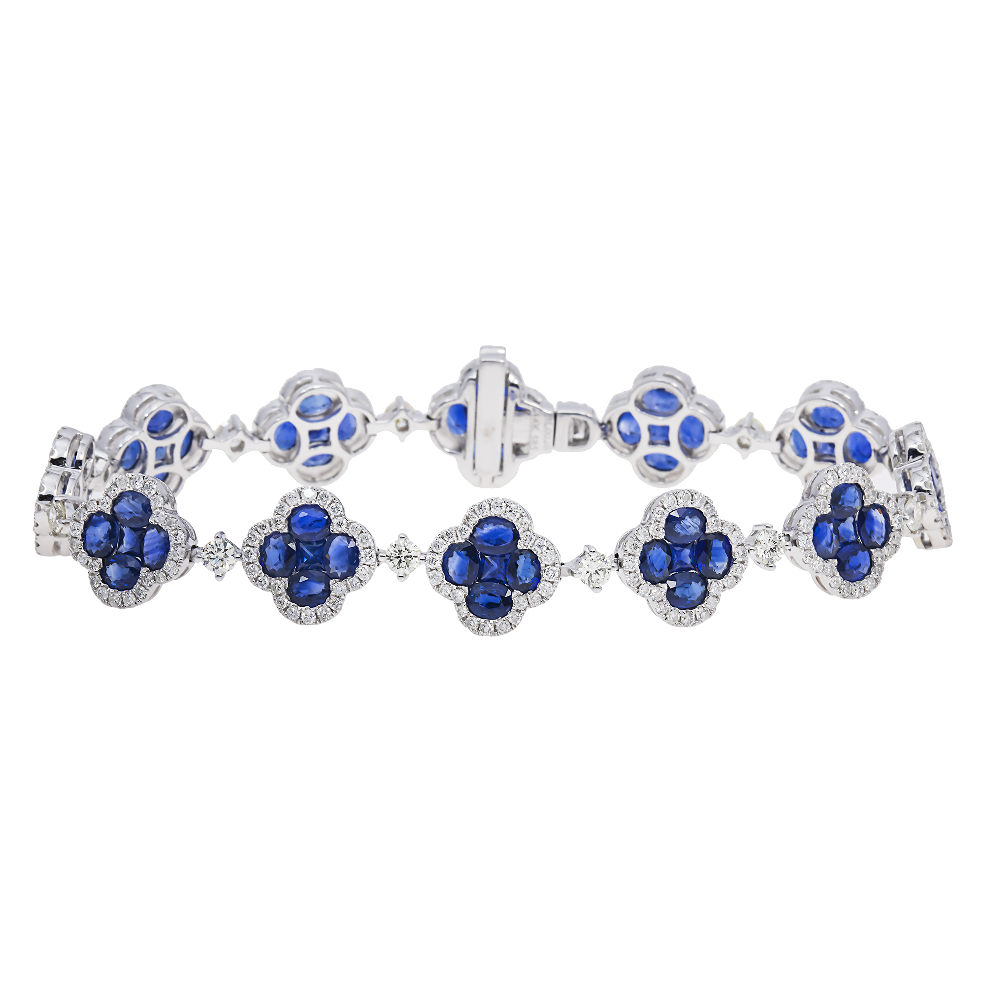 Diamond Clover Bracelet, 14K White Gold (3 of 3)